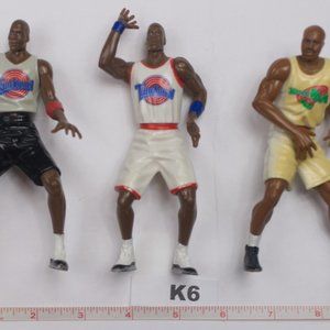 2 different Michael Jordan #23 + Charles Barkley #34 - Space Jam Action Figures